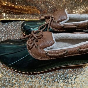 Women's Waterproof Winter Boots - Brown and Green